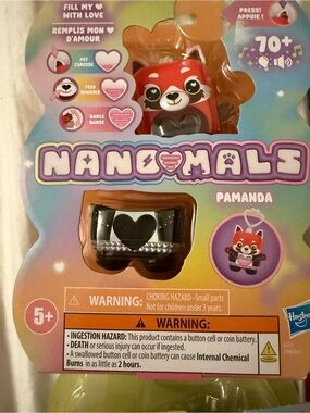 Hasbro Nanomals Pamanda Mini Interactive Pet - Red and Black